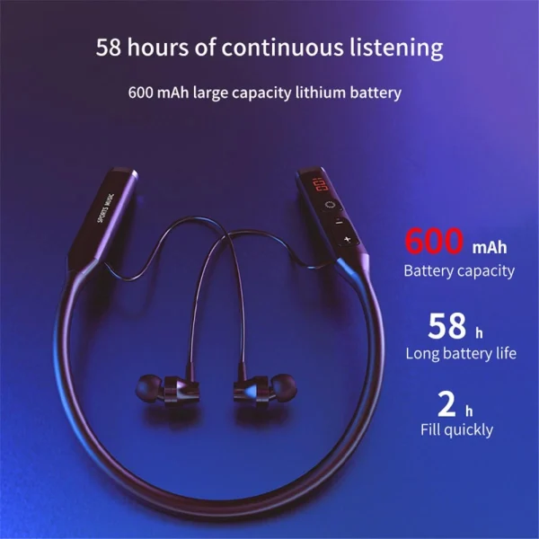 Neuve avec étiquette GUPBOO 3 En 1 Casque De Sport Sans Fil Bluetooth 5.0 Aimant De Cou Hi-Fi Casq… 1