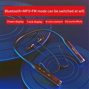 Neuve avec étiquette GUPBOO 3 En 1 Casque De Sport Sans Fil Bluetooth 5.0 Aimant De Cou Hi-Fi Casq… 9