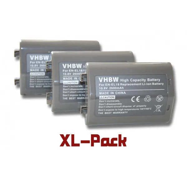 3x Vhbw Batteries 2600mAh (11.1V) Set Compatible Avec L´appareil Phot… Authentic Original licence 1