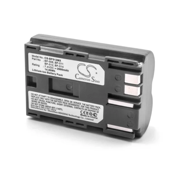 soldes pas cher Vhbw Li-Ion Batterie 2000mAh (7.4V) Pour Appareil Photo DSLR Comme Can… 1