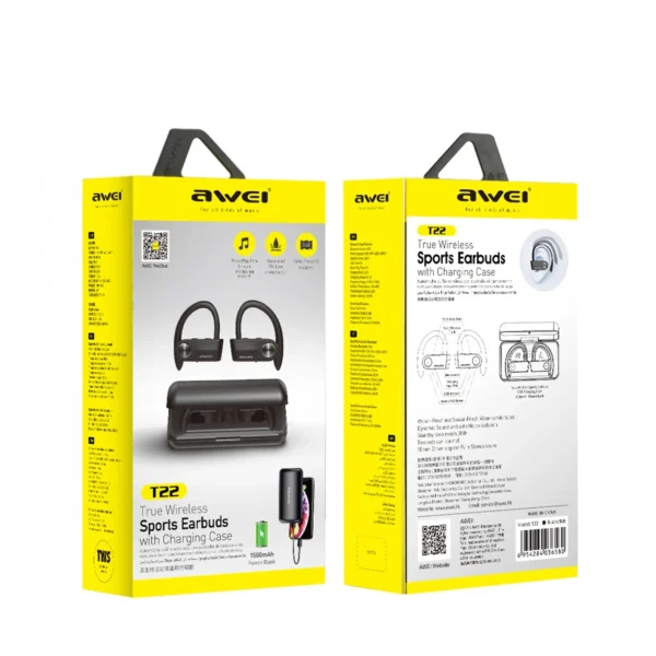 AWEI T20 Ecouteurs Bluetooth5.0 Sans Fil IPX4 pas cher marque 3