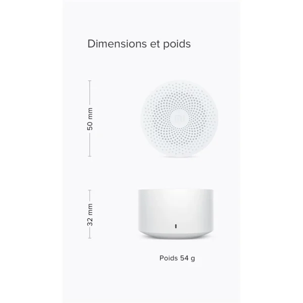 Xiaomi Mi Compact Bluetooth Speaker 2 – Enceinte Nomade – Blanc bas prix 6