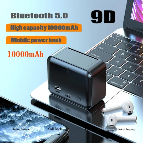 site soldes Universal Batterie De Grande Capacité 10000mAh Casque Bluetooth Sans Fil Alimen… 5