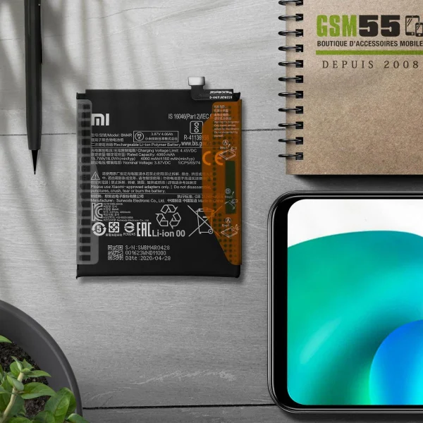 magasin en ligne france Batterie Interne Xiaomi Mi 10 Lite 4160mAh Original BM4R Service Pack 4