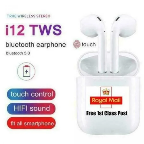 acheter en ligne Universal Bouchons D’oreilles Jumelles Pour Casque Bluetooth Sans Fil I12(blanch… 3