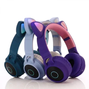 Distributeur Officiel Justgreenbox Casque D’écoute Bluetooth 5.0 Pour Chat Mignon, Mauve 9