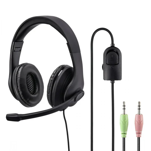 marque pas cher HAMA Casque Micro De Bureau Pour PC “HS-P200”, Stéréo, Noir 1