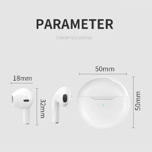 comparez les prix GUPBOO Casque Stéréo Sans Fil Pro 6 TWS Avec étui De Chargement Mini Casqu… 5