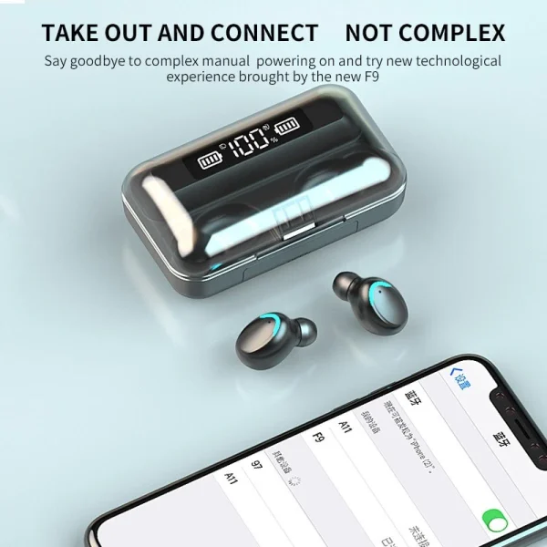 magasins pour GUPBOO Casque Stéréo TWS Bluetooth 5.1 Avec étui De Charge 3000 MAh 3