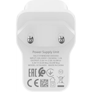achetez pas cher Chargeur Maison USB A VOOC 4.0 30W Blanc Oppo 9