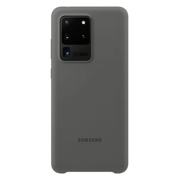 Samsung Coque Silicone Pour Galaxy S20 ULTRA 5G Gris magasin solde 1