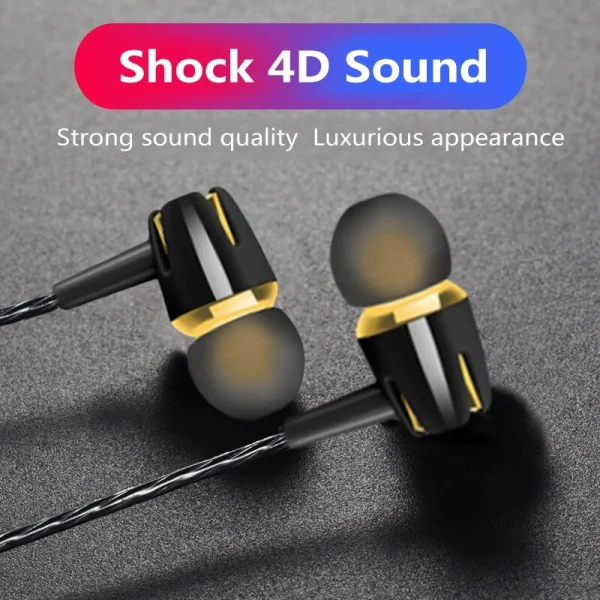 beauté GUPBOO Écouteurs Filaires 3,5 Mm Avec Micro Hi-Fi Volume Réglable Caisson D… 3