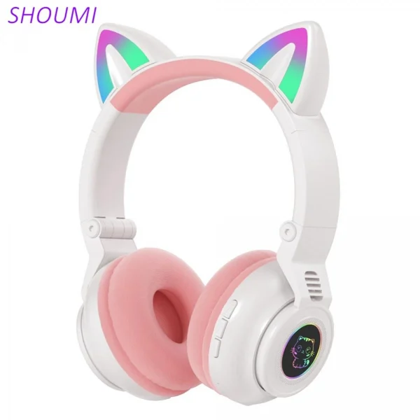 Universal Écouteurs Pour Chat Casque LED Lumineux Bluetooth Casque Sans Fil Cas… Prix très abordable 3