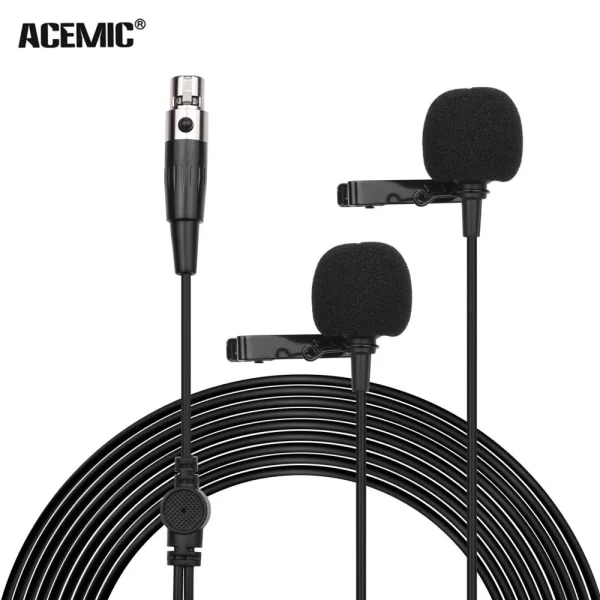 boutique pas cher GENERIC ACEMIC XM2 Micro-cravate à Condensateur à Condensateur à Pince Micr… 1