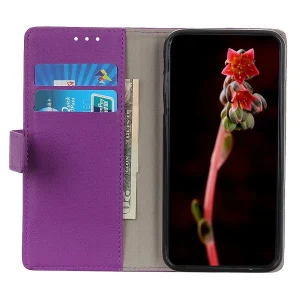 Boutique officielle Other Etui En PU Anti-chute Avec Support Pour Votre Realme C33 4G – Violet 6