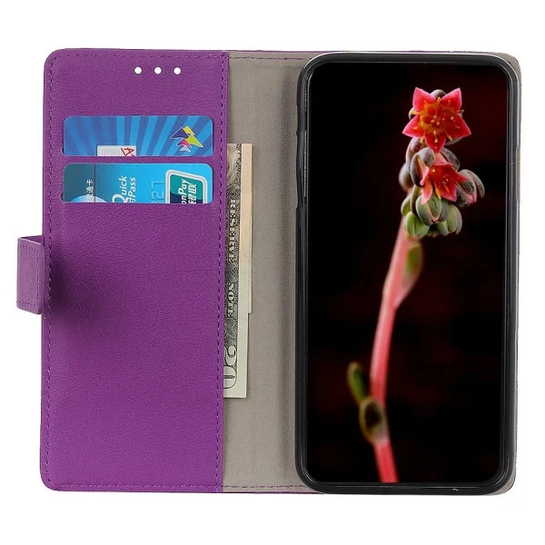 Boutique officielle Other Etui En PU Anti-chute Avec Support Pour Votre Realme C33 4G – Violet 3