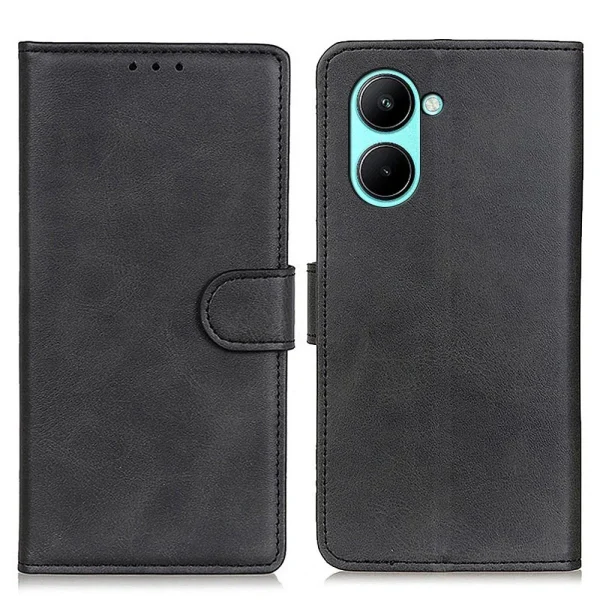 Other Etui En PU Fermoir Magnétique Avec Support Pour Realme C33 4G – Noir excellente qualité 1