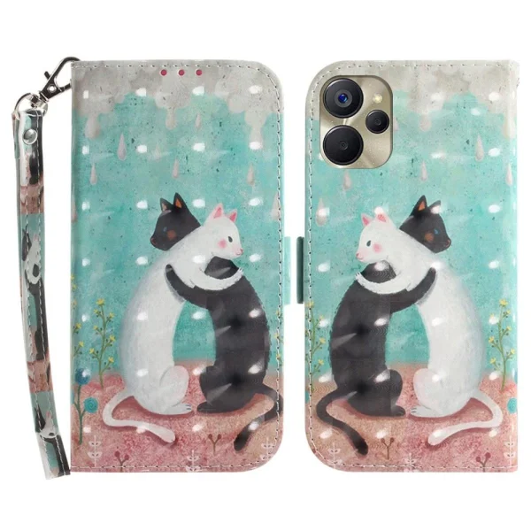 marque pas cher Other Etui En PU Motif 3D Avec Support Et Sangle Pour Votre Realme 9i 5G – D… 1