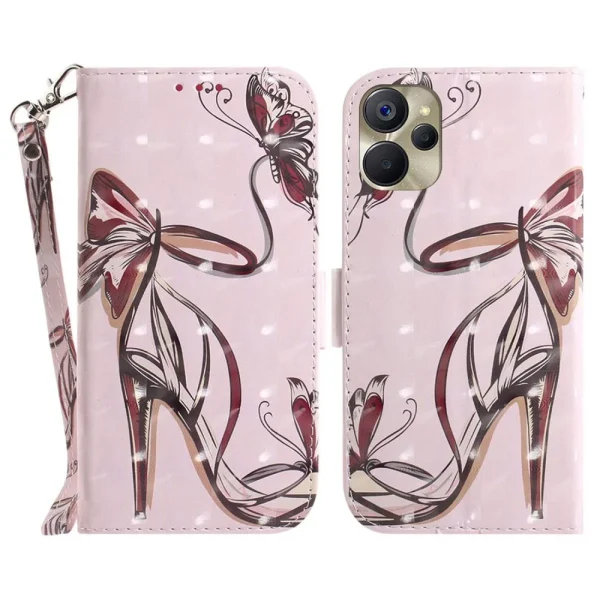 Authenticité garantie Other Etui En PU Motif 3D Avec Support Et Sangle Pour Votre Realme 9i 5G – E… 1