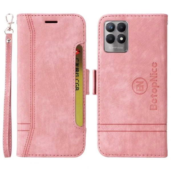 Other Etui En PU Motif De Lignes De Piqûres Avec Support Et Sangle Pour Vot… site soldes 1