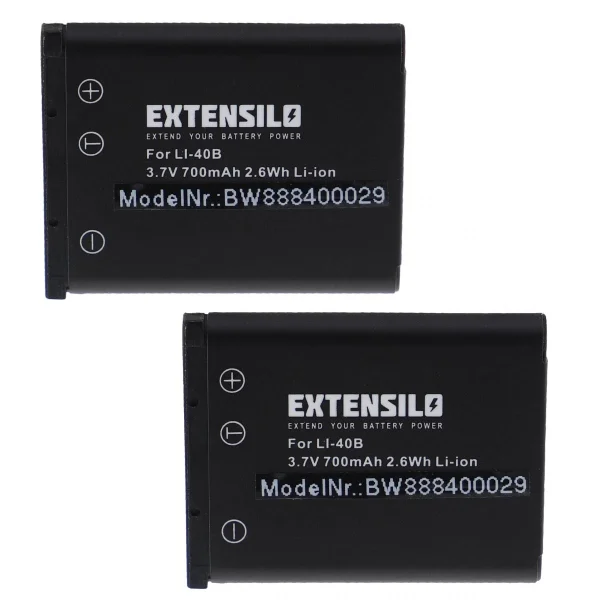 VHBW EXTENSILO 2x Batteries Compatible Avec Olympus X-875, X-905, X-920, X-… Protections acheteurs 1