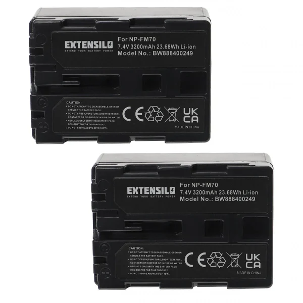 grossiste VHBW EXTENSILO 2x Batteries Compatible Avec Sony D-SLR A100, DSC-S70, DSC-S… 1