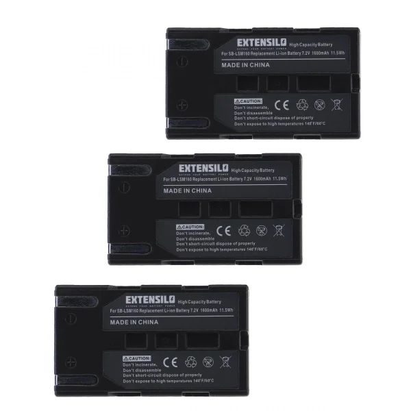 en ligne officielle VHBW EXTENSILO 3x Batteries Remplacement Pour Samsung SB-LSM160, SB-LSM320,… 1