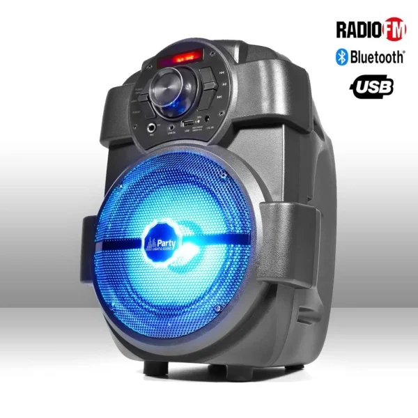 grossiste en ligne Party Light & Sound Enceinte Portable 6,5″”/16cm – 180W Avec USB/BLUETOOTH/FM – Party Ligh… 1