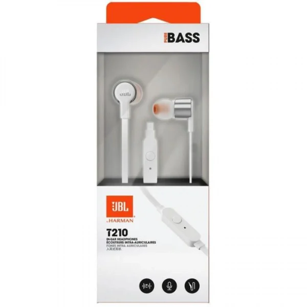Top ventes JBL T210GRY Ecouteurs Bluetooth Intra-auriculaire Filaire – Pure Bass … 6
