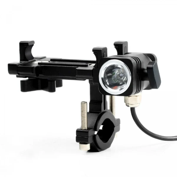 achat pas cher Universal LED Bike Light Front USB Rechargeable Light Warning Cell Phone Rack Bi… 1