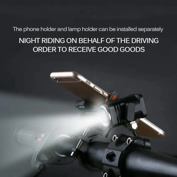 Universal LED Bike Light Front USB Rechargeable Light Warning Cell Phone Rack Bi… pas cher 5