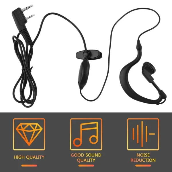 se précipiter pour acheter GUPBOO Nouveau Casque Micro 2 Broches Avec Crochet Pour Baofeng Radio UV 5R 8… 5