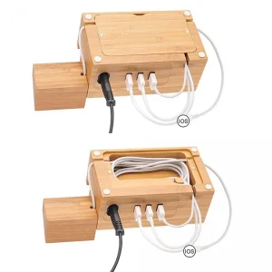 Universal Ports USB Multiples Base De Recharge Station Base De Recharge En Bambo… site pas cher 11