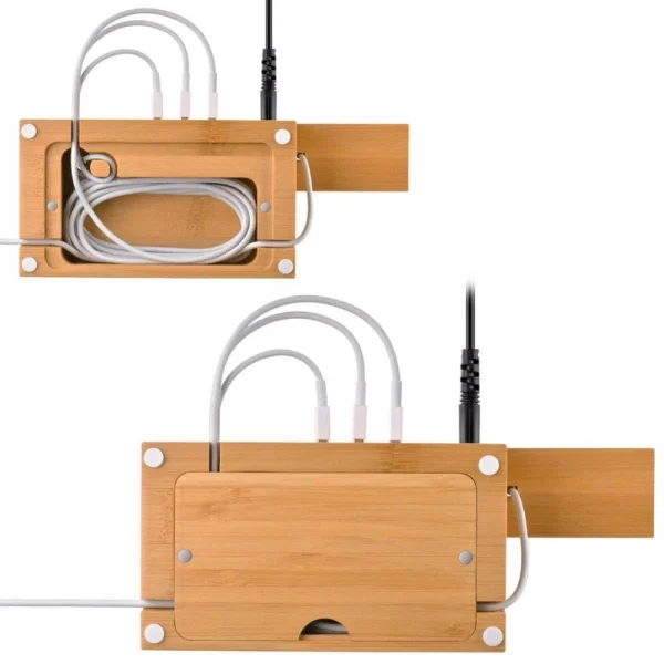 Universal Ports USB Multiples Base De Recharge Station Base De Recharge En Bambo… site pas cher 5