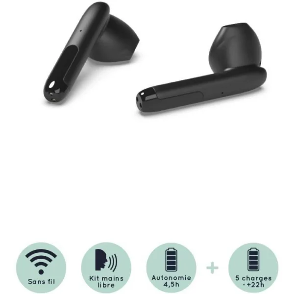 soldes pas cher R-MUSIC RM481726 MIRA – Ecouteur True Wireless Earbuds – Black 4