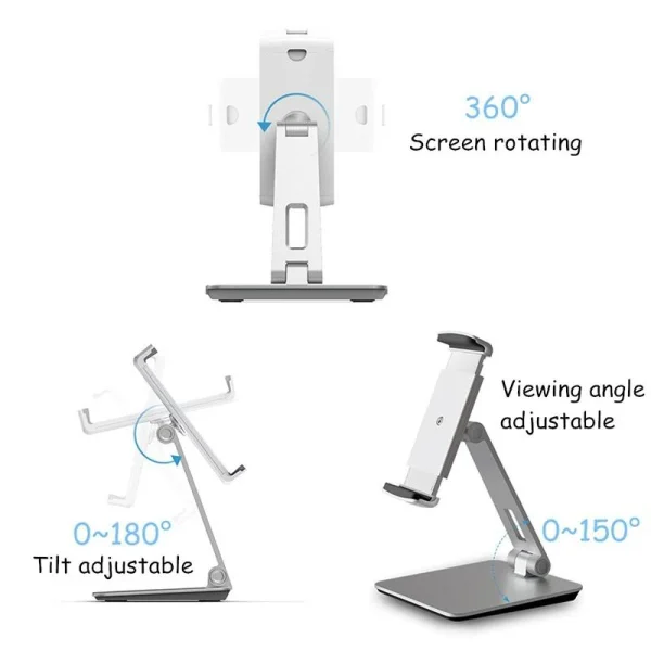vente chaude Universal Smartphone Tablette Support Support De Bureau En Alliage D’aluminium 4… 6