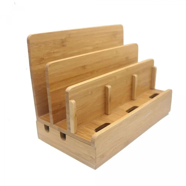 grossiste en ligne Universal Station De Chargement En Bois De Bambou Naturel Multifonctionnel Quai … 4