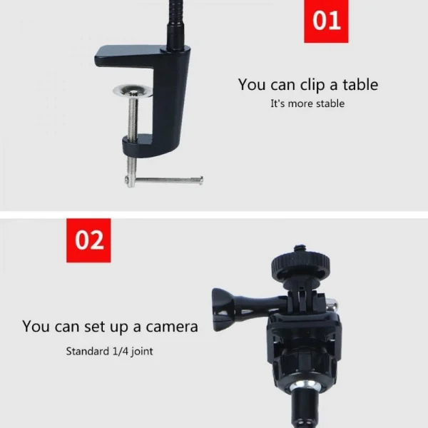 acheter Universal Support Caméra Avec Mâchoire De Table Renforcée Pince à Cou D’oie … 4