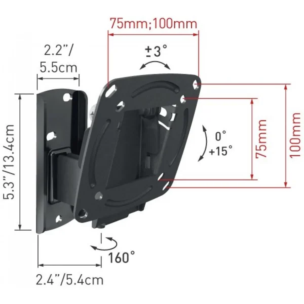 soldes pas cher Barkan Support Mural E120 3