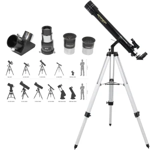 fashioniable Omega Télescope Omegon AC 70/700 AZ-2 + Monture Azimutale + 2 Oculaires + V… 12