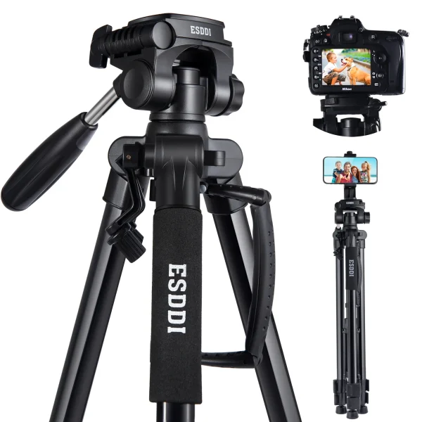 Trépied Portable ESDDI TP-35 67”/170cm Avec Support De Téléphone E… officiel 1