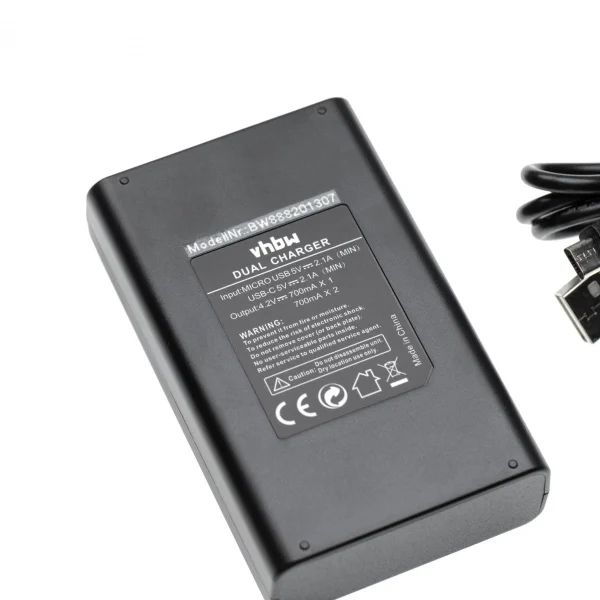 Vhbw Chargeur De Batterie Double USB Compatible Avec Pentax 645D, 645Z… soldes en ligne 1