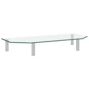 luxe soldes VidaXL Support De Moniteur 60x26x8,6 Cm Verre Transparent 9