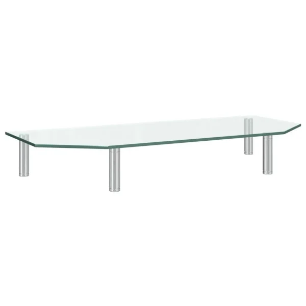 luxe soldes VidaXL Support De Moniteur 60x26x8,6 Cm Verre Transparent 3