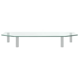 luxe soldes VidaXL Support De Moniteur 60x26x8,6 Cm Verre Transparent 11