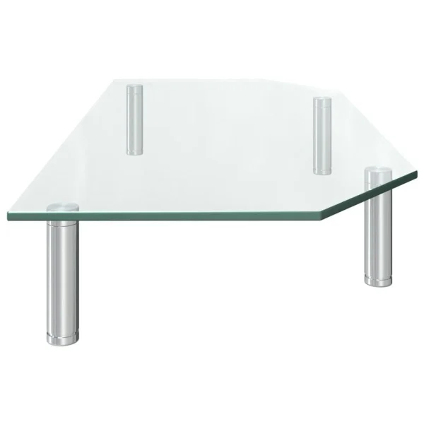 luxe soldes VidaXL Support De Moniteur 60x26x8,6 Cm Verre Transparent 5