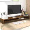 VidaXL Support De Moniteur Chêne Fumé 100x24x13 Cm Bois D’ingénieri… magasins pour 5