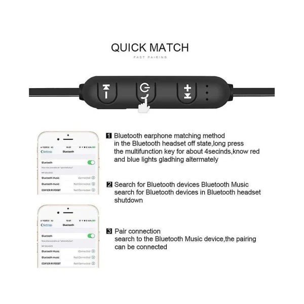 boutiqued en ligne Universal XT11 Magnétique Bluetooth 4.2 Casque Sport Running Sans Fil Casque Ca… 5